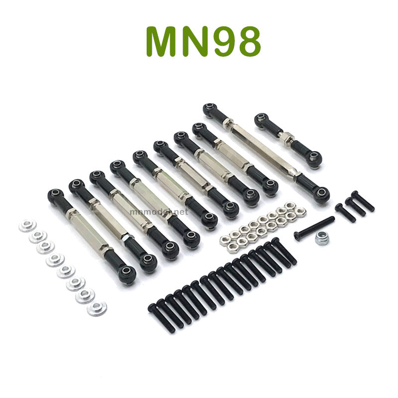 Upgrade MN MODEL MN98 RC Car parts Connect Rods black