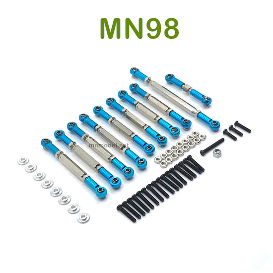 Upgrade MN MODEL MN98 RC Car parts Connect Rods blue