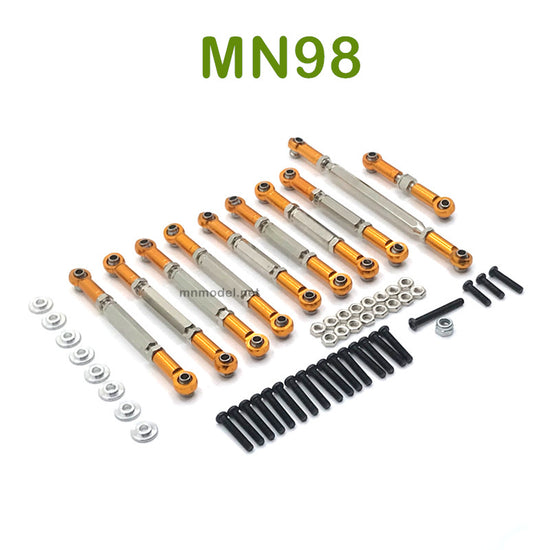 Upgrade MN MODEL MN98 RC Car parts Connect Rods gold