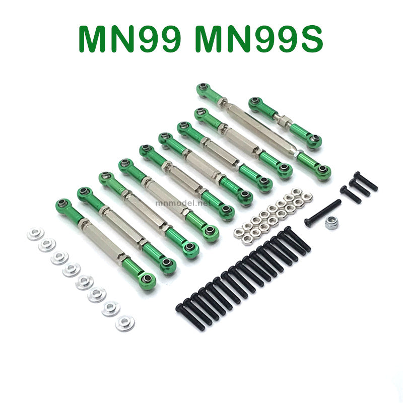 Upgrades Parts of MN MODEL MN99 MN99S RC Car Connect Rods GREEN