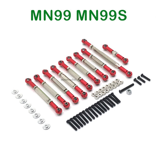 Upgrades Parts of MN MODEL MN99 MN99S RC Car Connect Rods RED