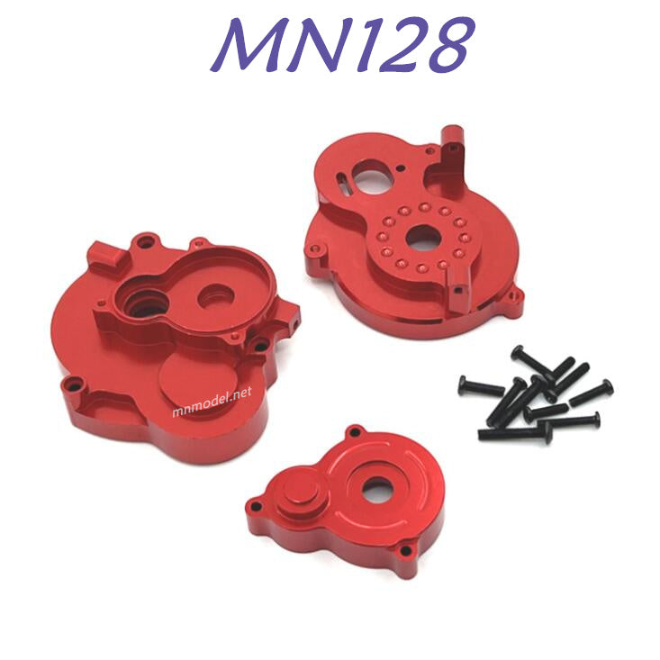 MN MODEL MN128 RC Car Upgrade part Metal Motor Gear Cover red