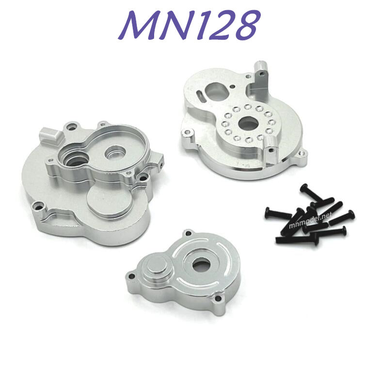 MN MODEL MN128 RC Car Upgrade part Metal Motor Gear Cover silver