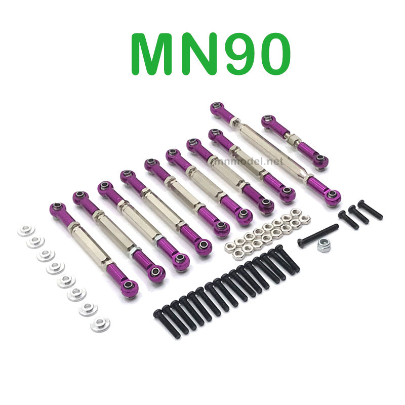 Upgrade Parts Of MN MODEL MN90 RC Car Connect Rods purple