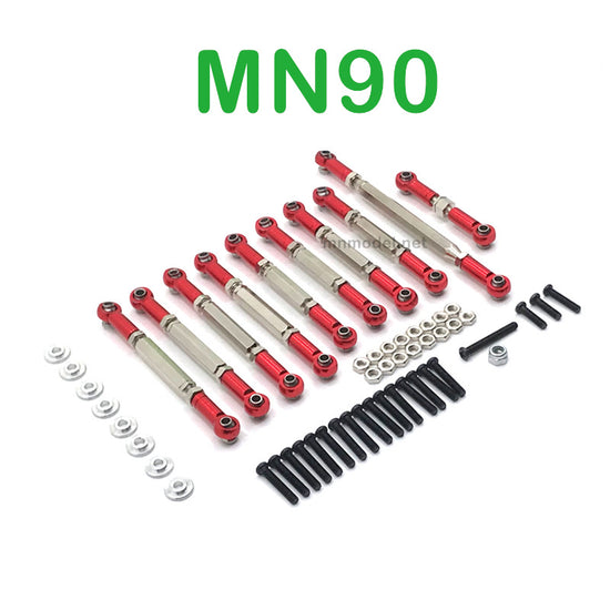 Upgrade Parts Of MN MODEL MN90 RC Car Connect Rods red