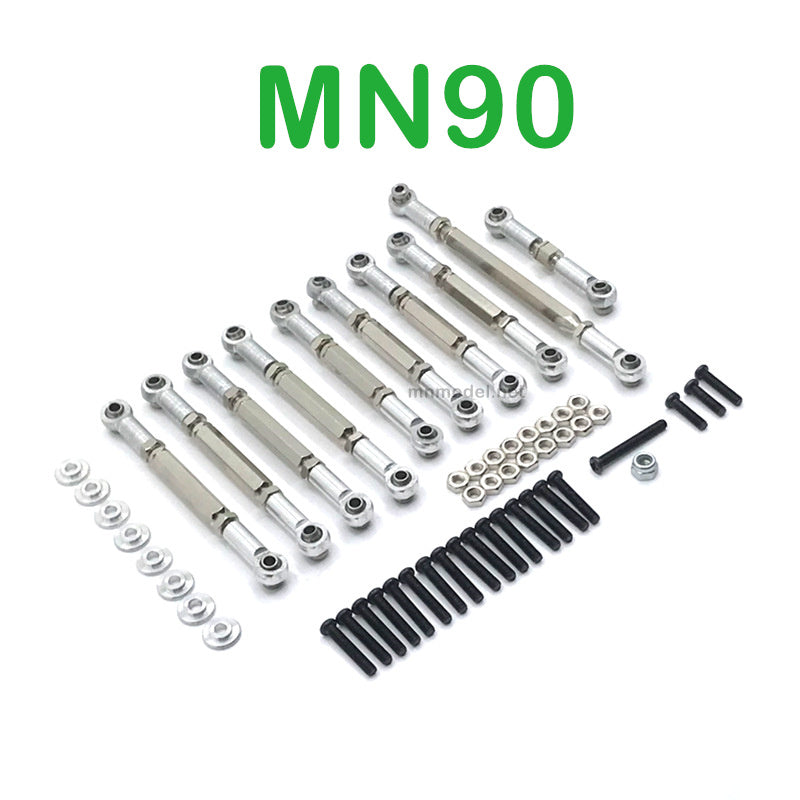 Upgrade Parts Of MN MODEL MN90 RC Car Connect Rods silver