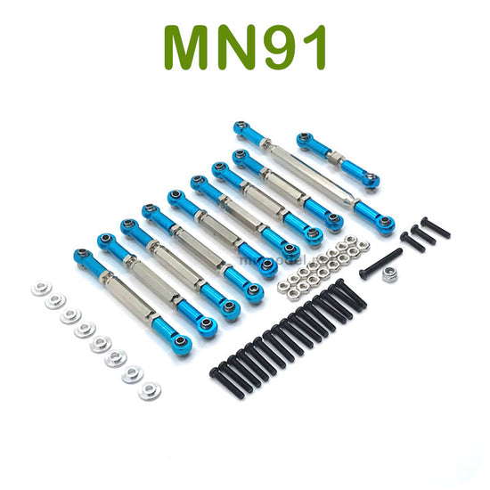 Upgrade parts For MN MODEL MN91 RC Racing Car Connect Rods blue