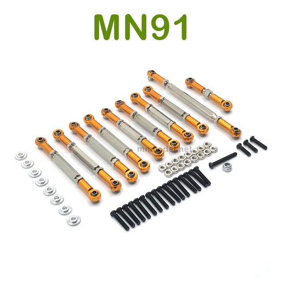 Upgrade parts For MN MODEL MN91 RC Racing Car Connect Rods gold