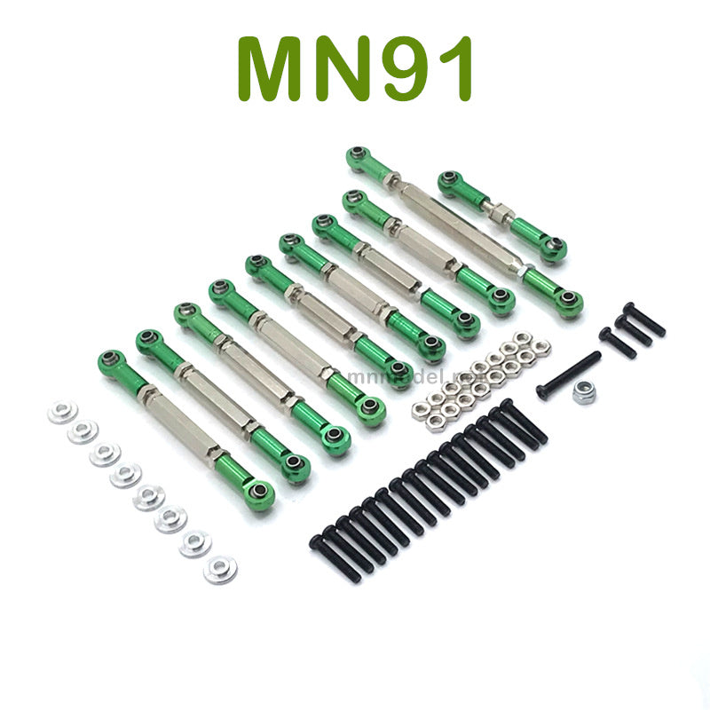 Upgrade parts For MN MODEL MN91 RC Racing Car Connect Rods green