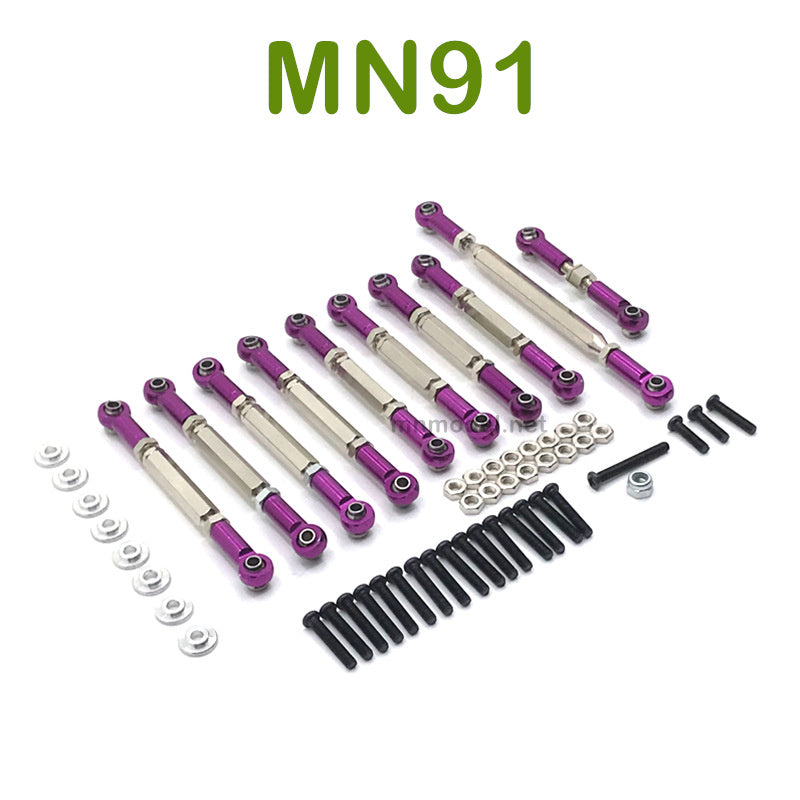 Upgrade parts For MN MODEL MN91 RC Racing Car Connect Rods purple