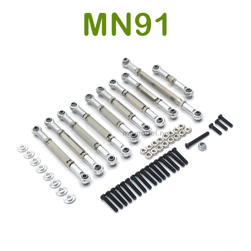 Upgrade parts For MN MODEL MN91 RC Racing Car Connect Rods silver