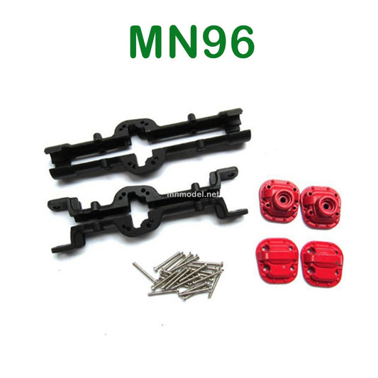 Upgrade parts of MN MODEL MN96 RC Car Front and Rear Axle Shell black