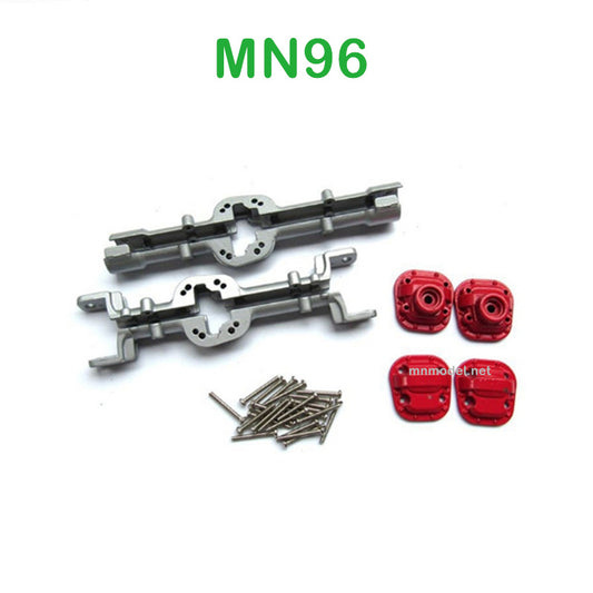 Upgrade parts of MN MODEL MN96 RC Car Front and Rear Axle Shell silver