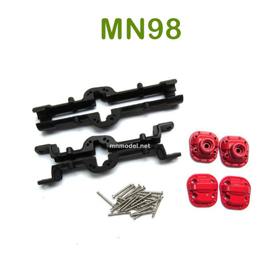 Upgrade MN MODEL MN98 RC Car parts Front and Rear Axle Shell black