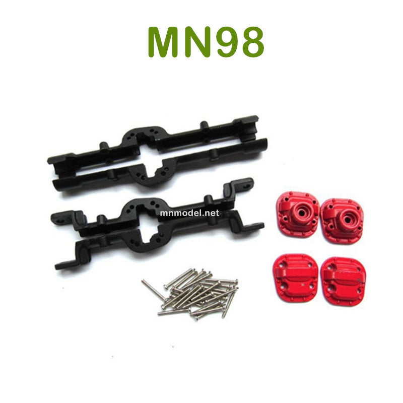 Upgrade MN MODEL MN98 RC Car parts Front and Rear Axle Shell black