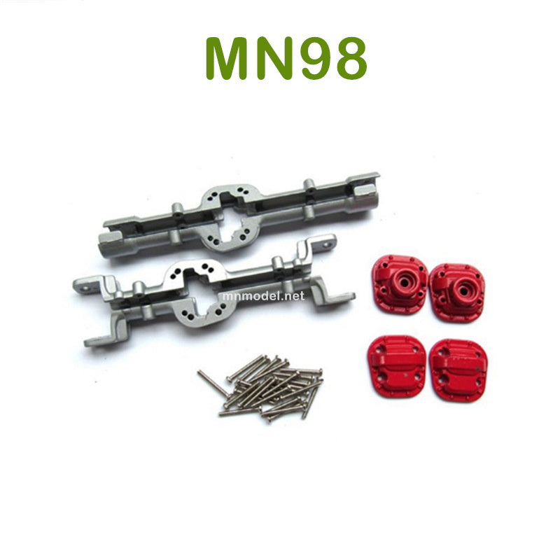 Upgrade MN MODEL MN98 RC Car parts Front and Rear Axle Shell silver