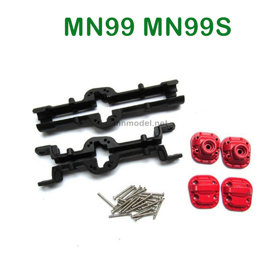 Upgrades Parts of MN MODEL MN99 MN99S RC Car Front and Rear Axle Shell black