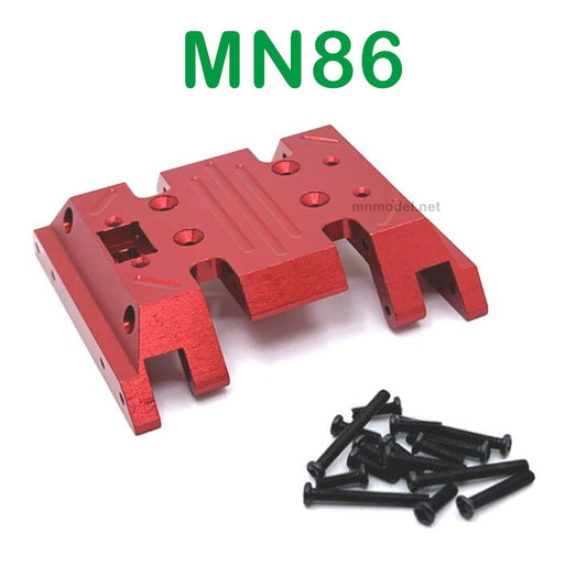 MN MODEL MN86 RC Car Upgrade parts Metal Central Gearbox Bottom Plate red