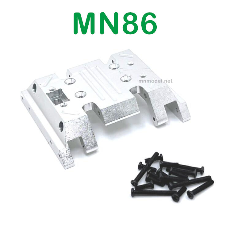 MN MODEL MN86 RC Car Upgrade parts Metal Central Gearbox Bottom Plate silver