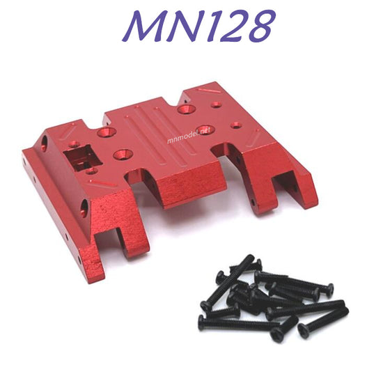 MN MODEL MN128 RC Car Upgrade part Metal Central Gearbox Bottom Plate red