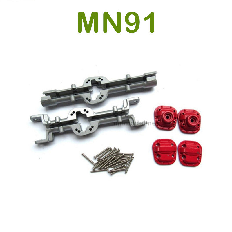 Upgrade parts For MN MODEL MN91 RC Racing Car Front and Rear Axle Shell silver