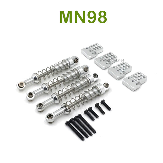 Upgrade MN MODEL MN98 RC Car parts Metal Shock and Seat silver