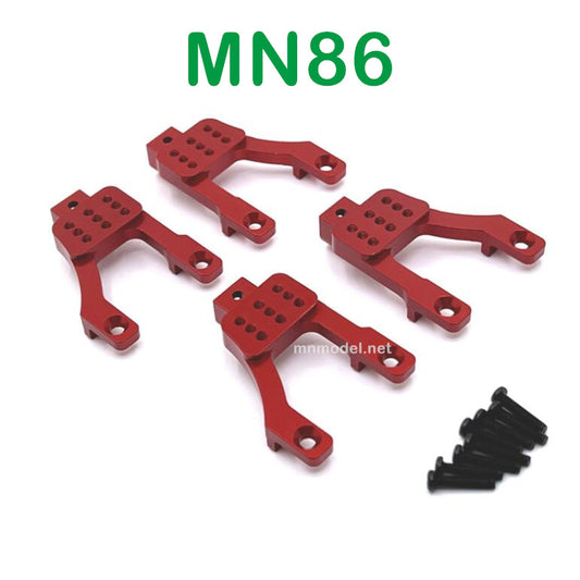 MN MODEL MN86 RC Car Upgrade parts Front and Rear Shock Frame red