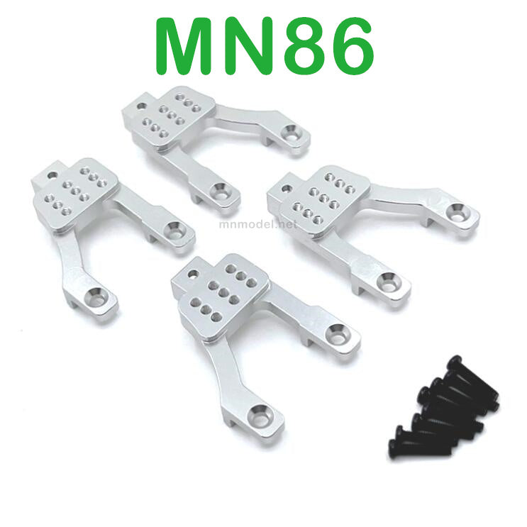 MN MODEL MN86 RC Car Upgrade parts Front and Rear Shock Frame silver