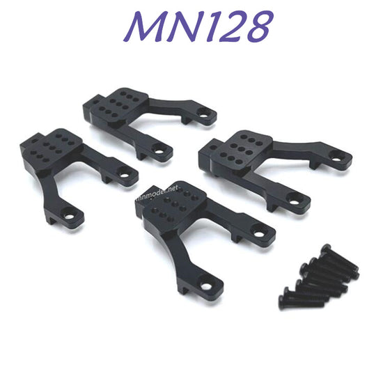 MN MODEL MN128 RC Car Upgrade part Metal Front and Rear Shock Frame black