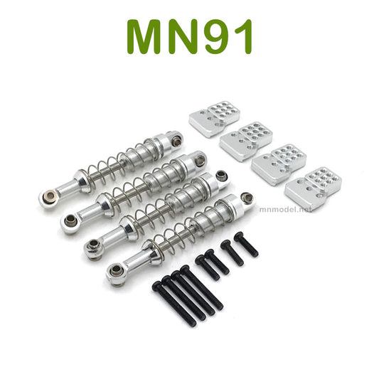 Upgrade parts For MN MODEL MN91 RC Racing Car Metal Shock and Seat silver