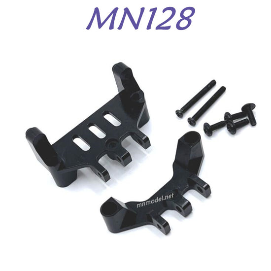 MN MODEL MN128 RC Car Upgrade part Metal Front and Rear Connect Rod Seat and Servo Seat black