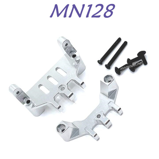 MN MODEL MN128 RC Car Upgrade part Metal Front and Rear Connect Rod Seat and Servo Seat silver