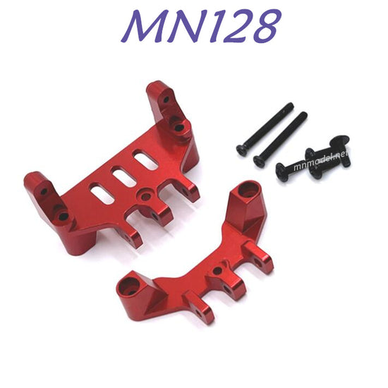 MN MODEL MN128 RC Car Upgrade part Metal Front and Rear Connect Rod Seat and Servo Seat red