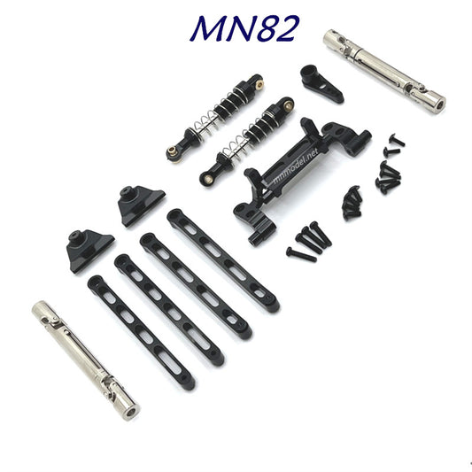 MN MODEL MN82 RC Car Upgrades Metal connect Rods and Shocks kit black