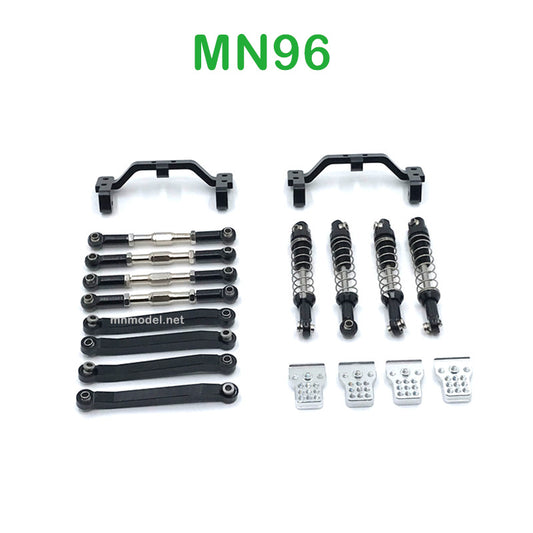 Upgrade parts of MN MODEL MN96 RC Car Shock Connect Rods and Fixing Seat black