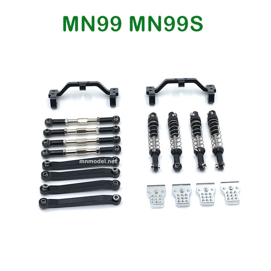 Upgrades Parts of MN MODEL MN99 MN99S RC Car Shock Connect Rods and Fixing Seat black