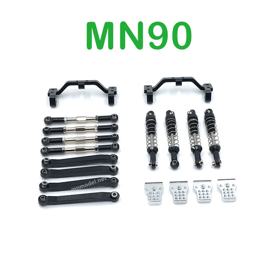 Upgrade Parts Of MN MODEL MN90 RC Car Shock Connect Rods and Fixing Seat black