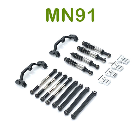 Upgrade parts For MN MODEL MN91 RC Racing Car Shock Connect Rods and Fixing Seat black