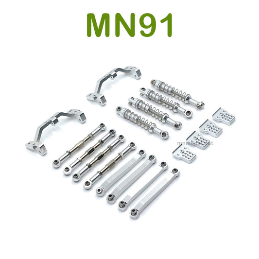 Upgrade parts For MN MODEL MN91 RC Racing Car Shock Connect Rods and Fixing Seat silver