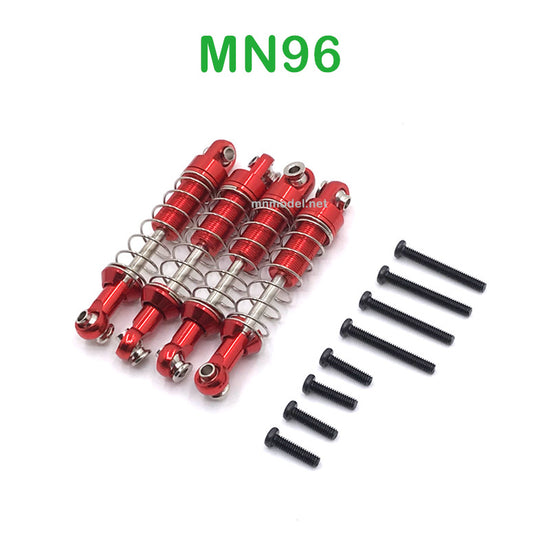 Upgrade parts of MN MODEL MN96 RC Car Metal Shocks red