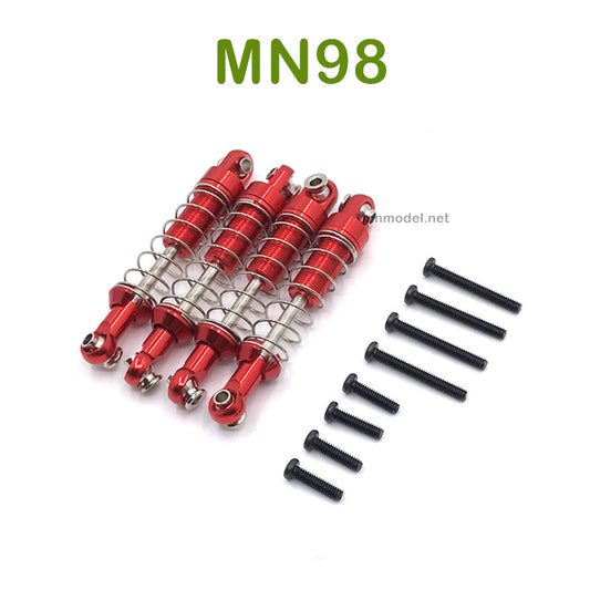 Upgrade MN MODEL MN98 RC Car parts Metal Shocks red