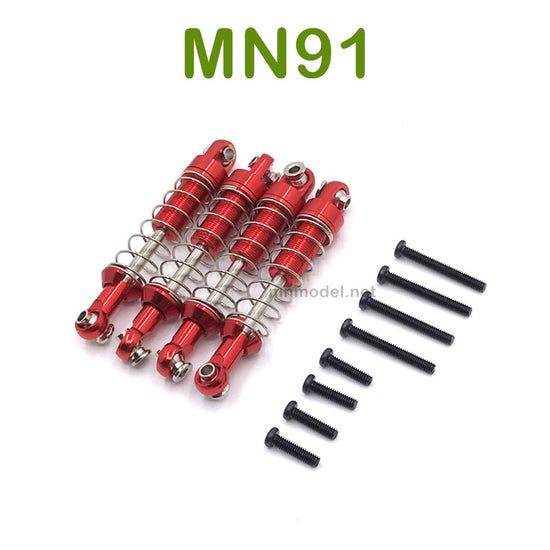 Upgrade parts For MN MODEL MN91 RC Racing Car Metal Shocks red