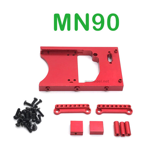 Upgrade Parts Of MN MODEL MN90 RC Car Servo Seat and Shocks Tower red