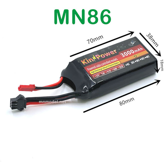 MN MODEL MN86 RC Car Upgrade parts 7.4V 3000mAh Battery