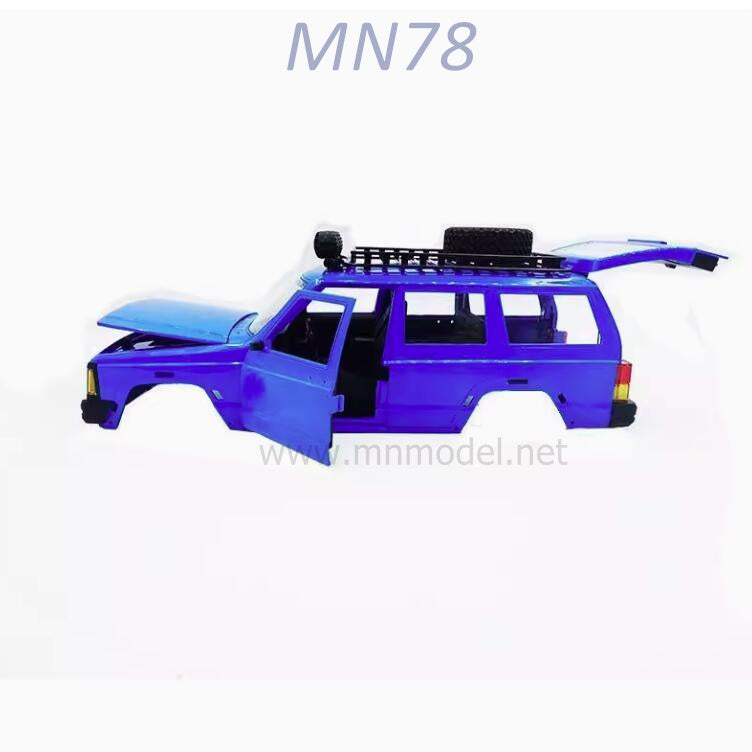 MN MODEL MN78 1/12 RC Car parts Car Shell Kit with LED Kit blue