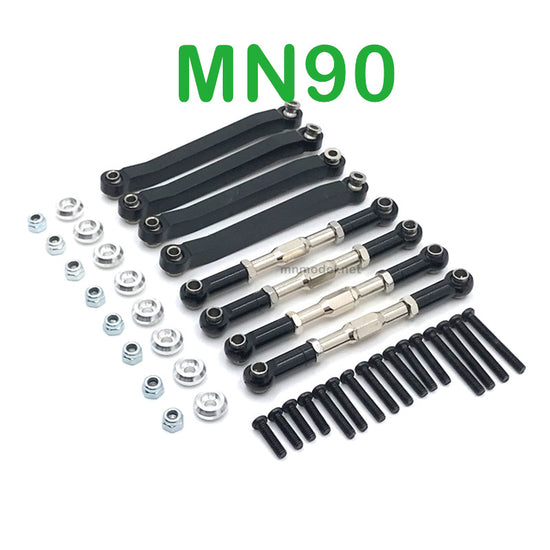 MN MODEL MN90 RC Car Upgrade Parts Metal Connect Rods black