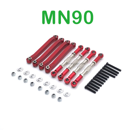 MN MODEL MN90 RC Car Upgrade Parts Metal Connect Rods red