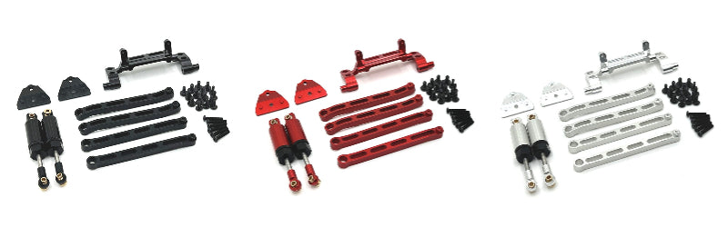 MN MODEL MN168 RC Car Upgrade Parts Metal Shock Car Rod Servo Seat Shock Absorber Bracket Kit 