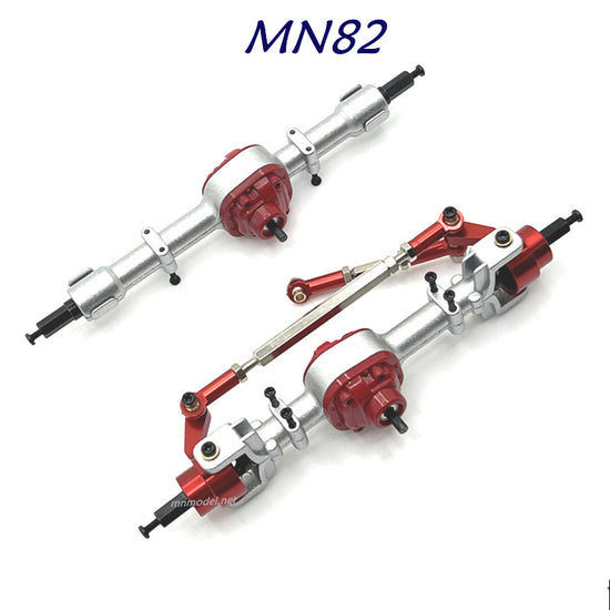 MN MODEL MN82 RC Car Upgrades Front and Rear Axle Assembly red