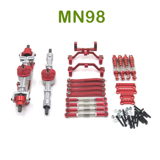 Upgrade MN MODEL MN98 RC Car parts Metal Parts kit red